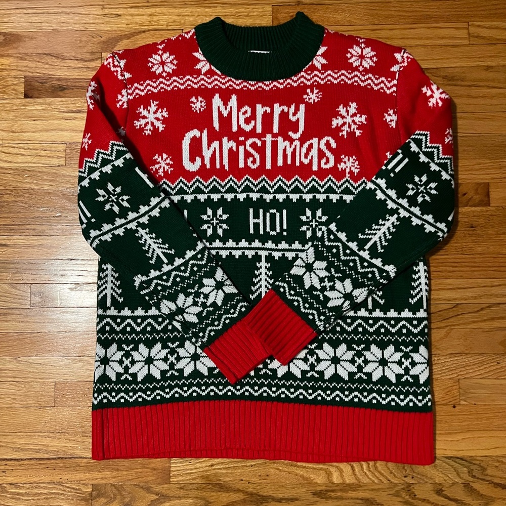 Holiday Cheer Men's Crewneck Sweater - Red and Green